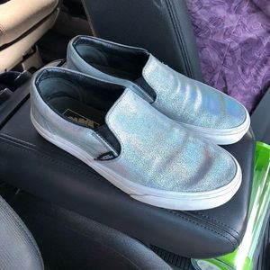 metallic rainbow vans